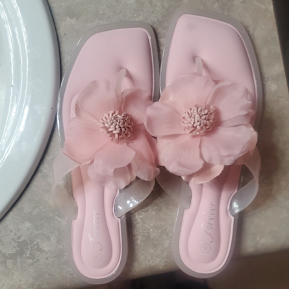 Forever 21 Blush Floral Sandals